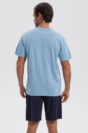 Polera Hombre Básica Celeste Claro