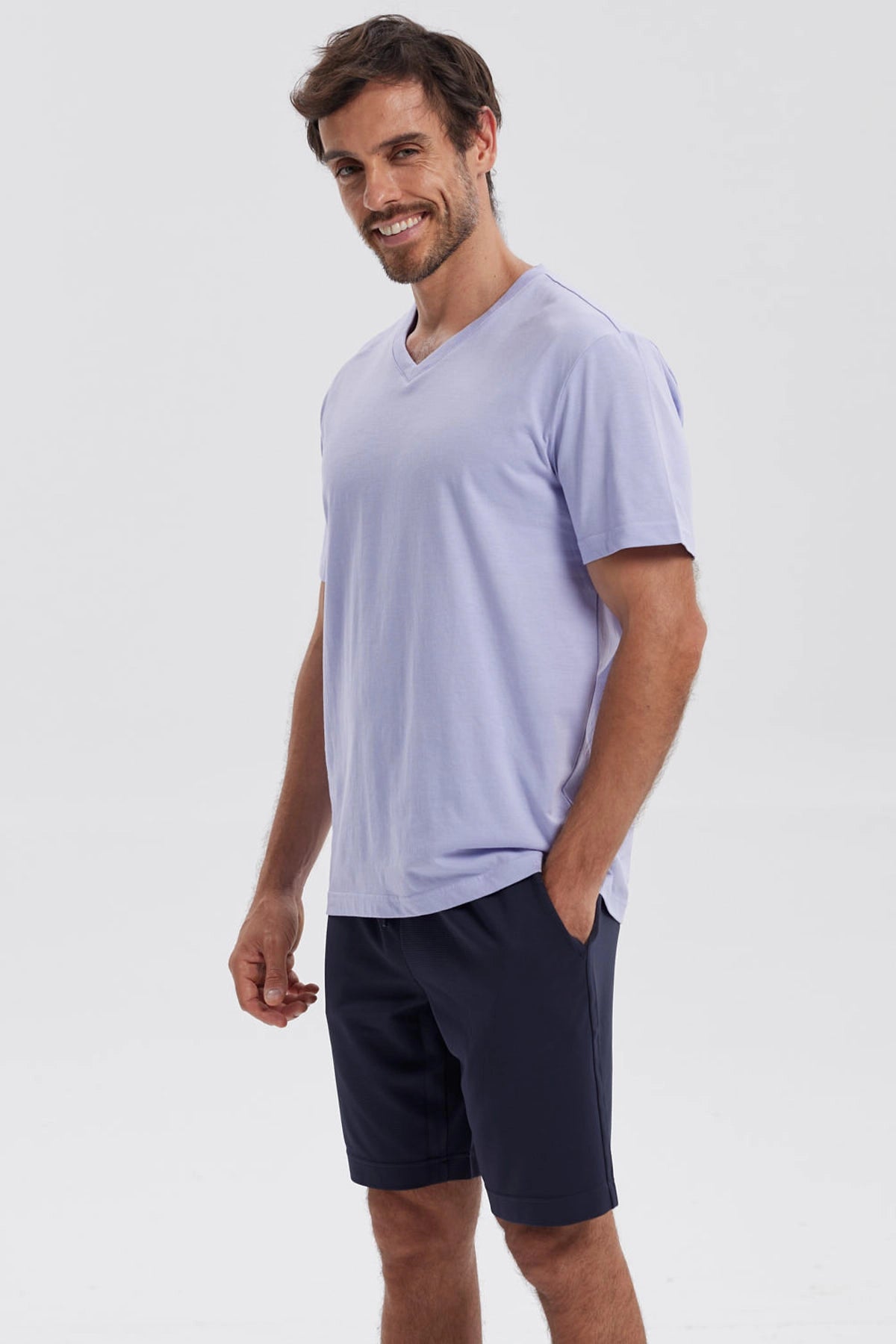 Polera Hombre Básica Lila