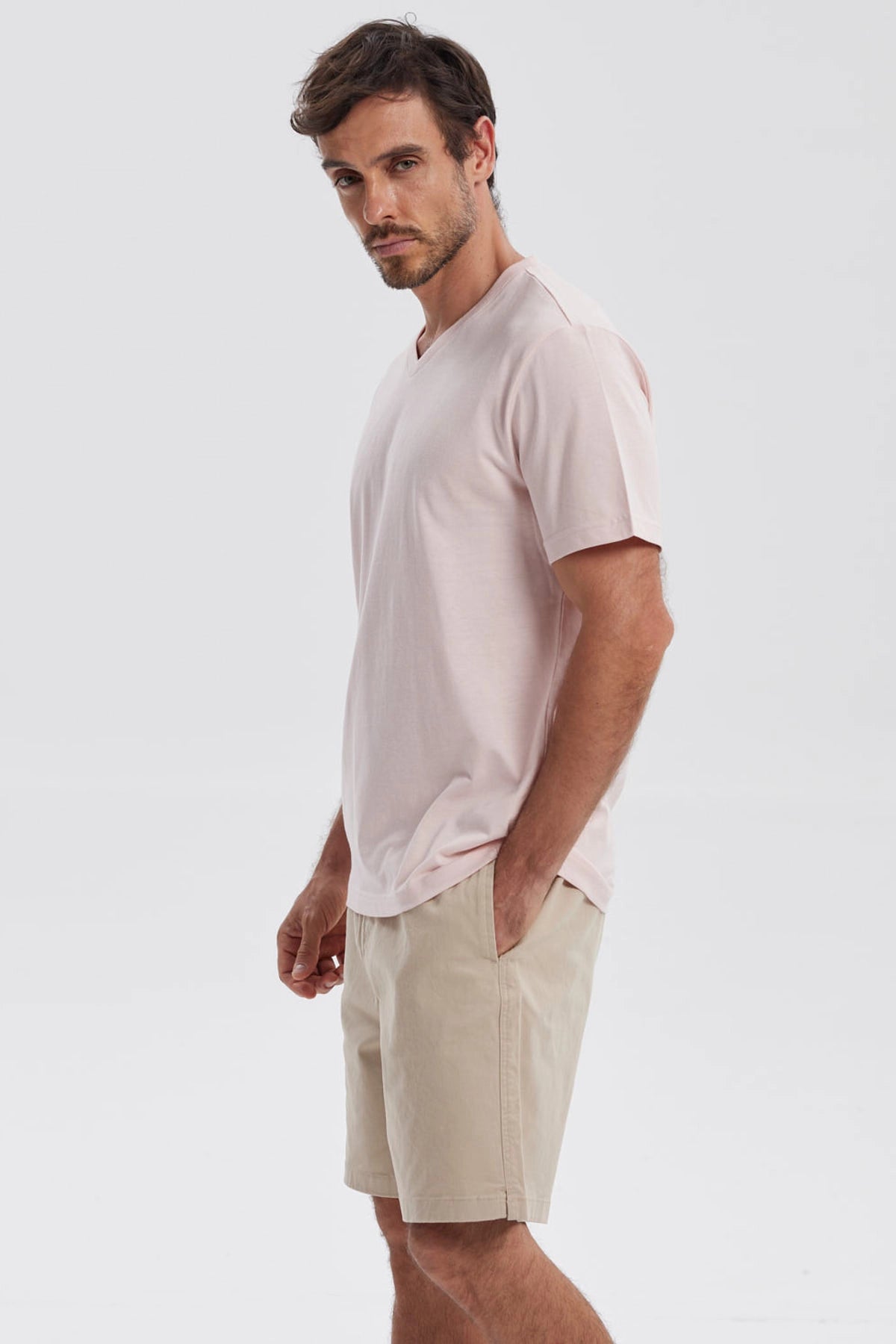 Polera Hombre Básica Rosado