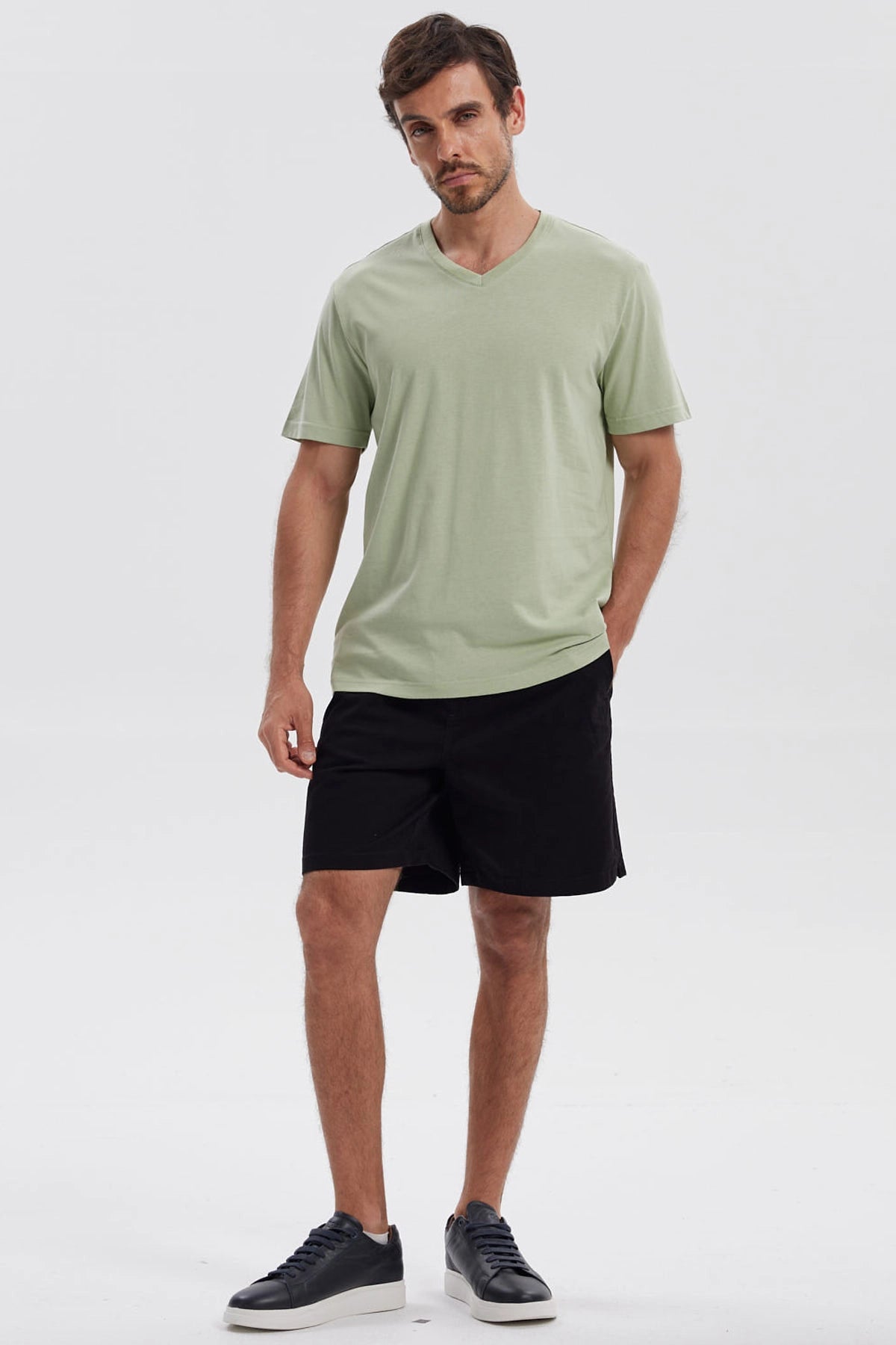 Polera Hombre Básica Verde Claro