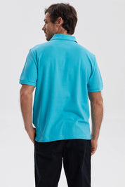 Polera Hombre Pique Básica Lisa Calipso