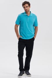 Polera Hombre Pique Básica Lisa Calipso