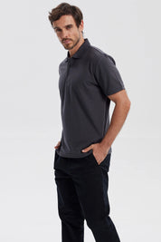 Polera Hombre Pique Básica Lisa Marengo