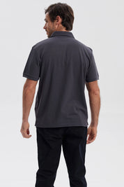 Polera Hombre Pique Básica Lisa Marengo