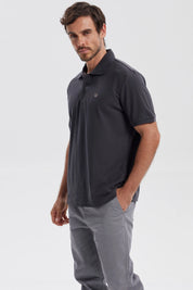 Polera Hombre Pique Básica Lisa Marengo