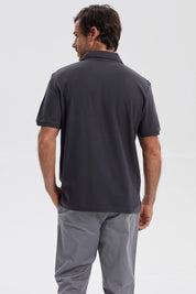 Polera Hombre Pique Básica Lisa Marengo