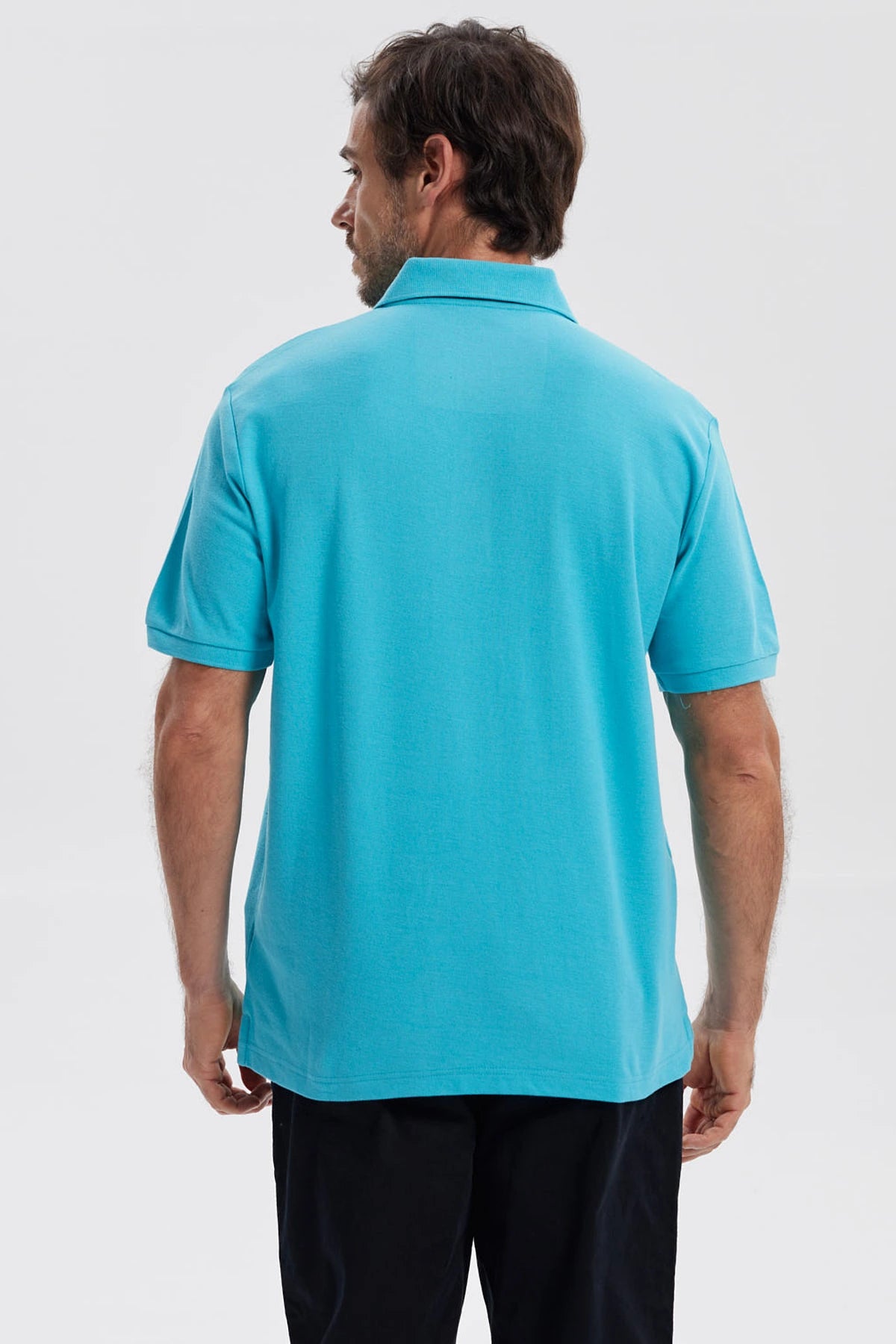 Polera Hombre Pique Básica Lisa Calipso