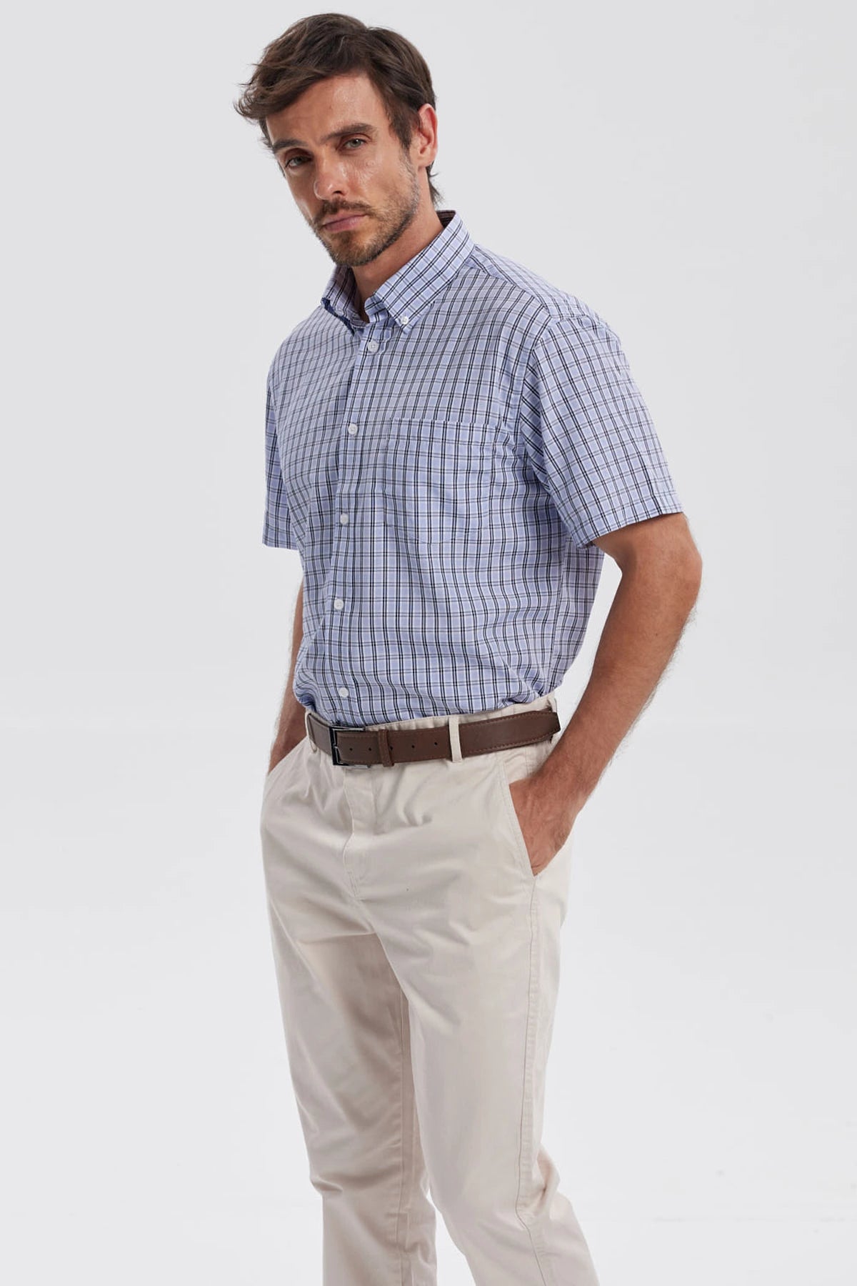 Camisa Hombre Rapport Regalo Celeste