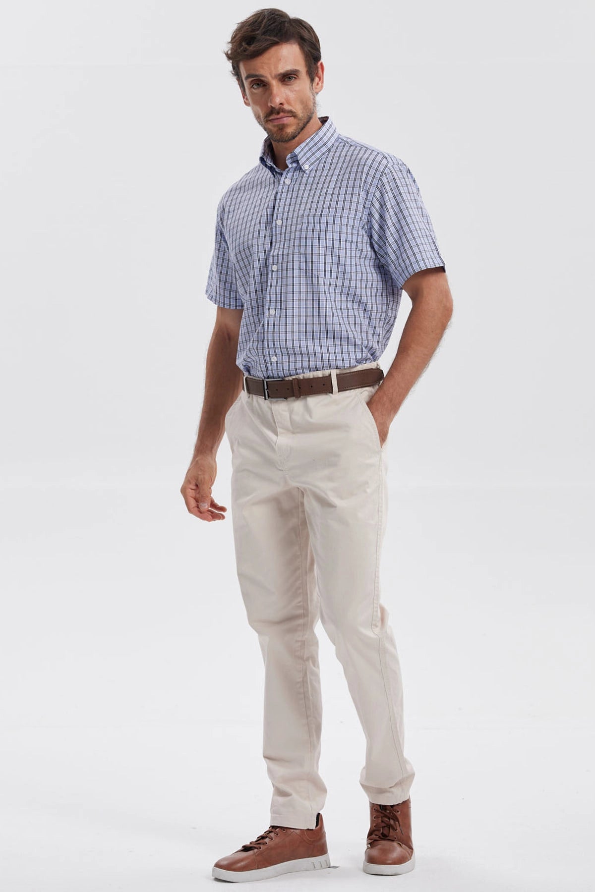 Camisa Hombre Rapport Regalo Celeste