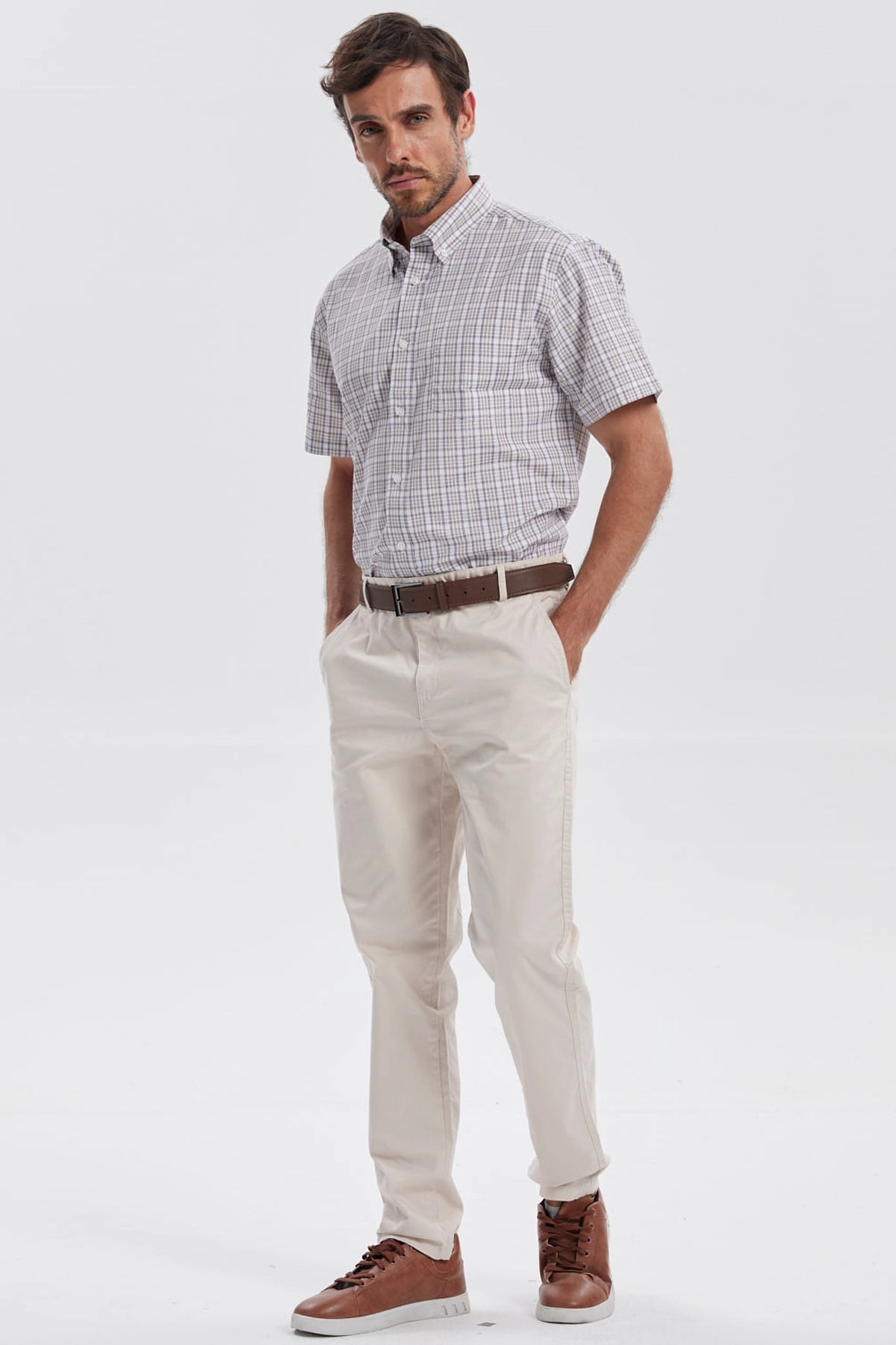 Camisa Hombre Rapport Regalo Beige