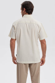 Camisa Hombre Lisa Beige