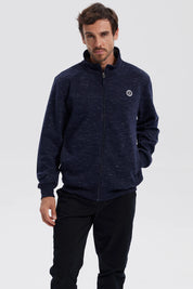 Polerón Hombre Full Zipper Azul Marino