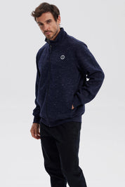 Polerón Hombre Full Zipper Azul Marino