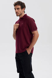Polera Hombre Lisa Burdeo