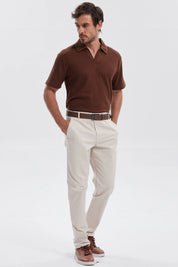 Polera Hombre Textura Café