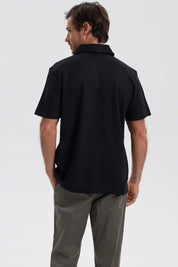 Polera Hombre Textura Negro