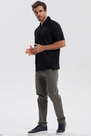 Polera Hombre Textura Negro