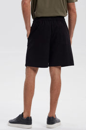 Bermuda Hombre Pretina Elasticada Negro