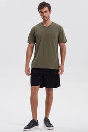 Bermuda Hombre Pretina Elasticada Negro