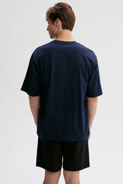 Polera Hombre Oversize Azul