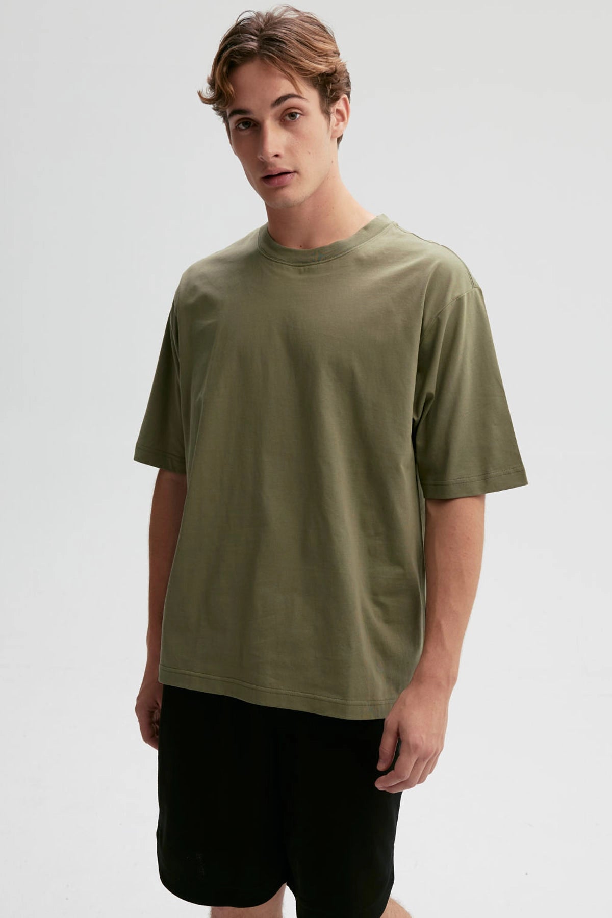 Polera Hombre Oversize Verde Militar
