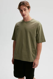 Polera Hombre Oversize Verde Militar