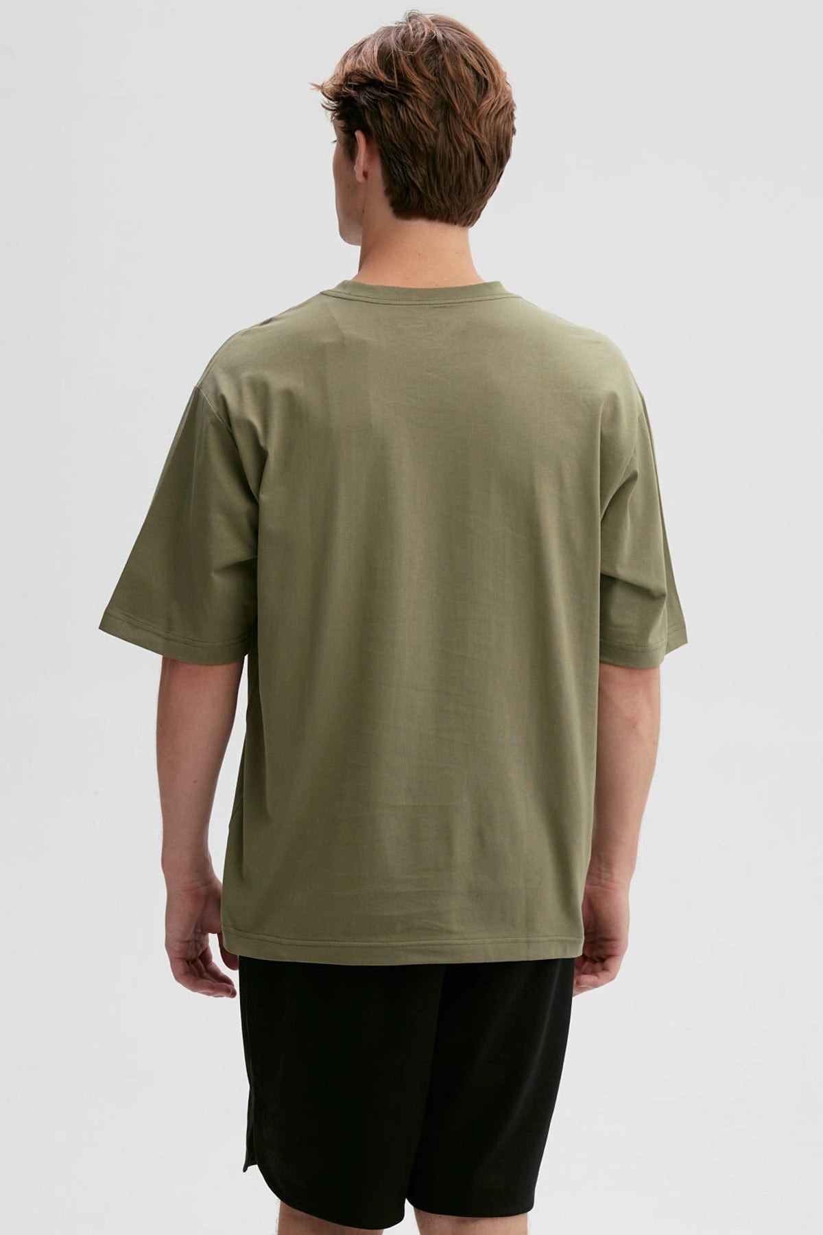Polera Hombre Oversize Verde Militar