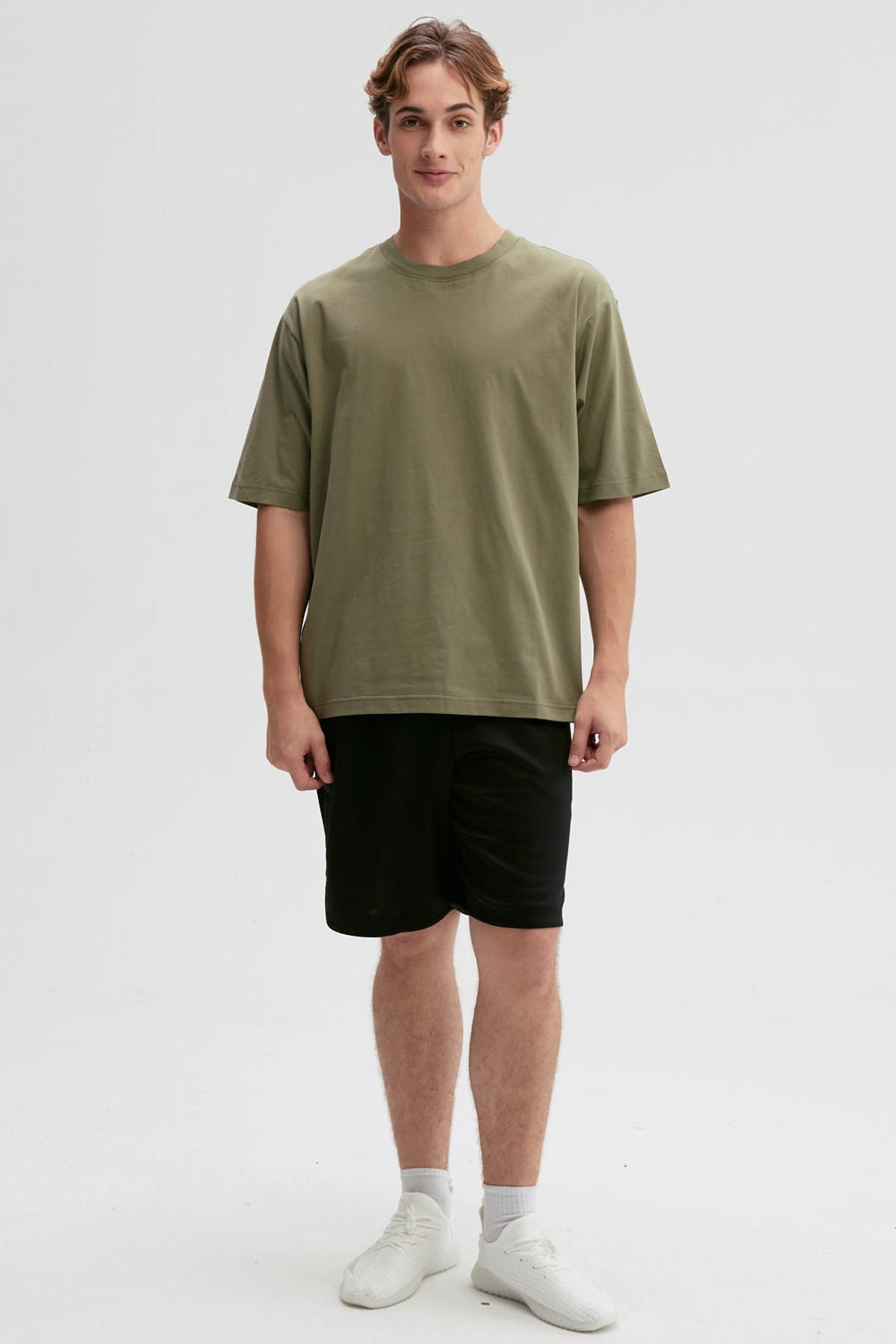 Polera Hombre Oversize Verde Militar