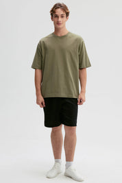 Polera Hombre Oversize Verde Militar