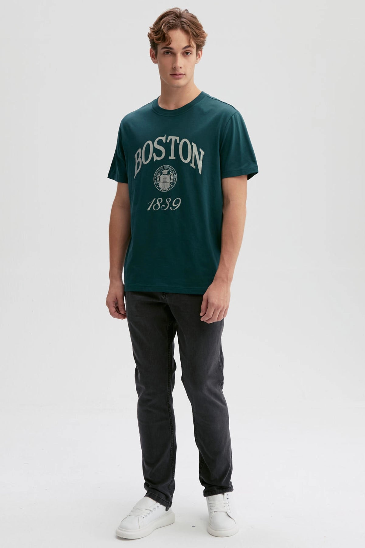 Polera Hombre Estampado Verde