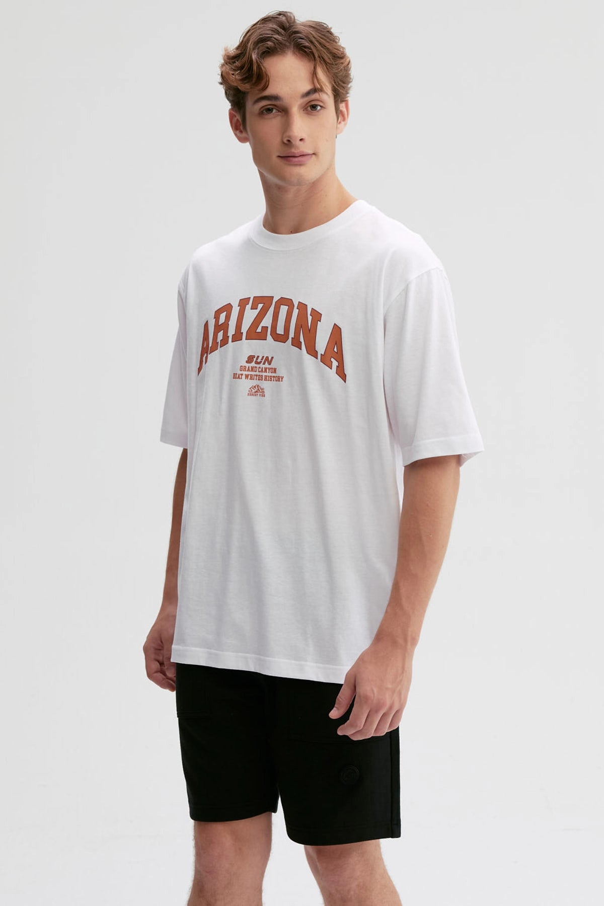 Polera Hombre Print Central Blanco