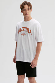 Polera Hombre Print Central Blanco