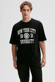 Polera Hombre Print Central Negro