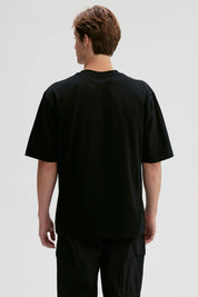 Polera Hombre Print Central Negro