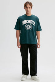 Polera Hombre Print Central Verde