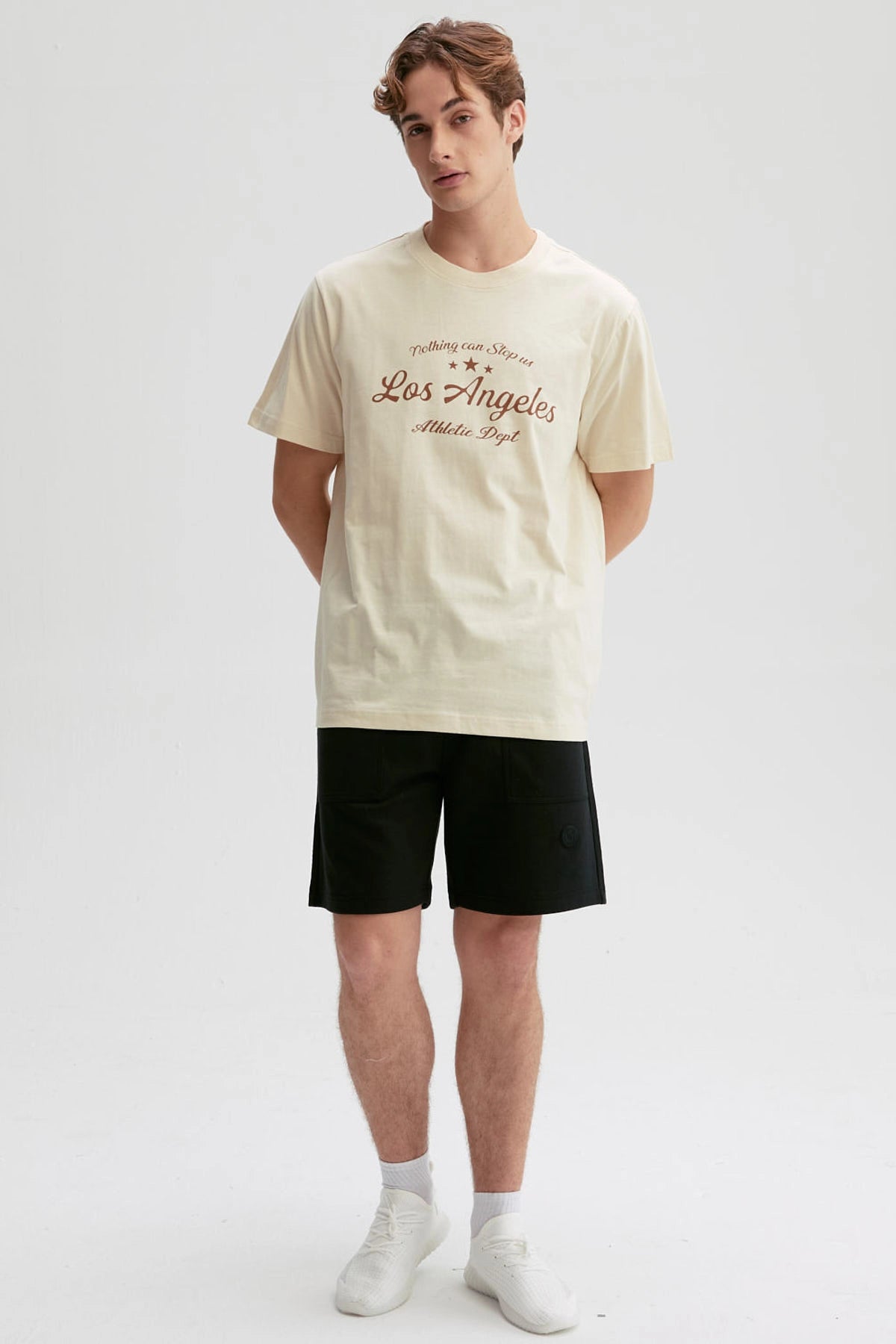 Polera Hombre Print Posicional Beige