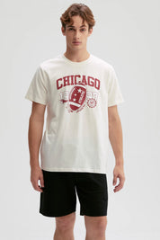 Polera Hombre Print Posicional Beige