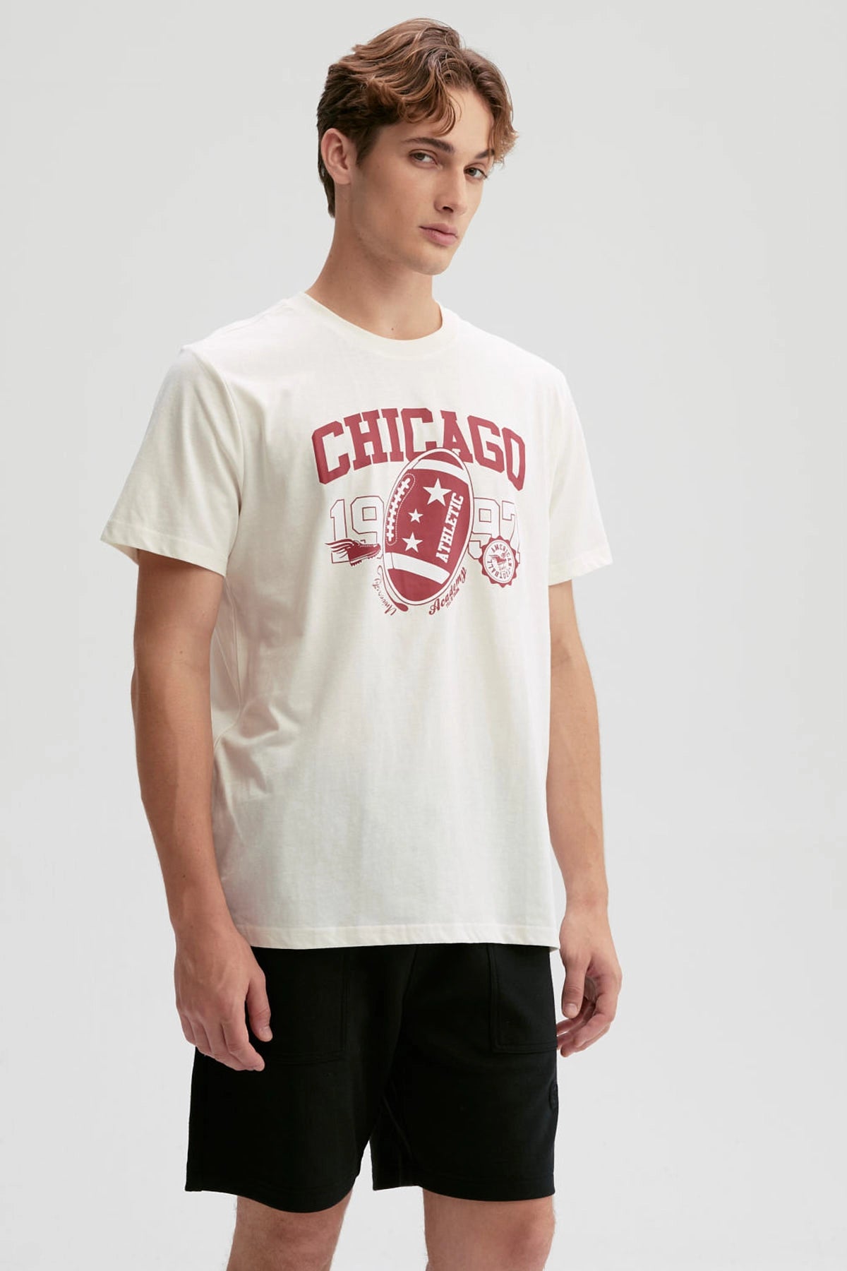 Polera Hombre Print Posicional Beige