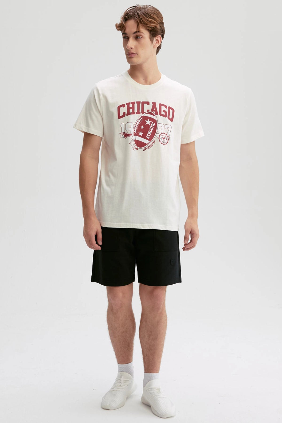 Polera Hombre Print Posicional Beige