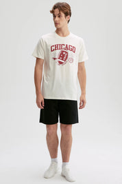 Polera Hombre Print Posicional Beige