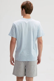 Polera Hombre Print Posicional Celeste