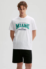 Polera Hombre Print Posicional Blanco