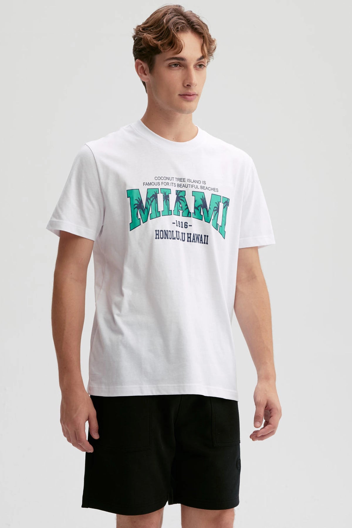 Polera Hombre Print Posicional Blanco