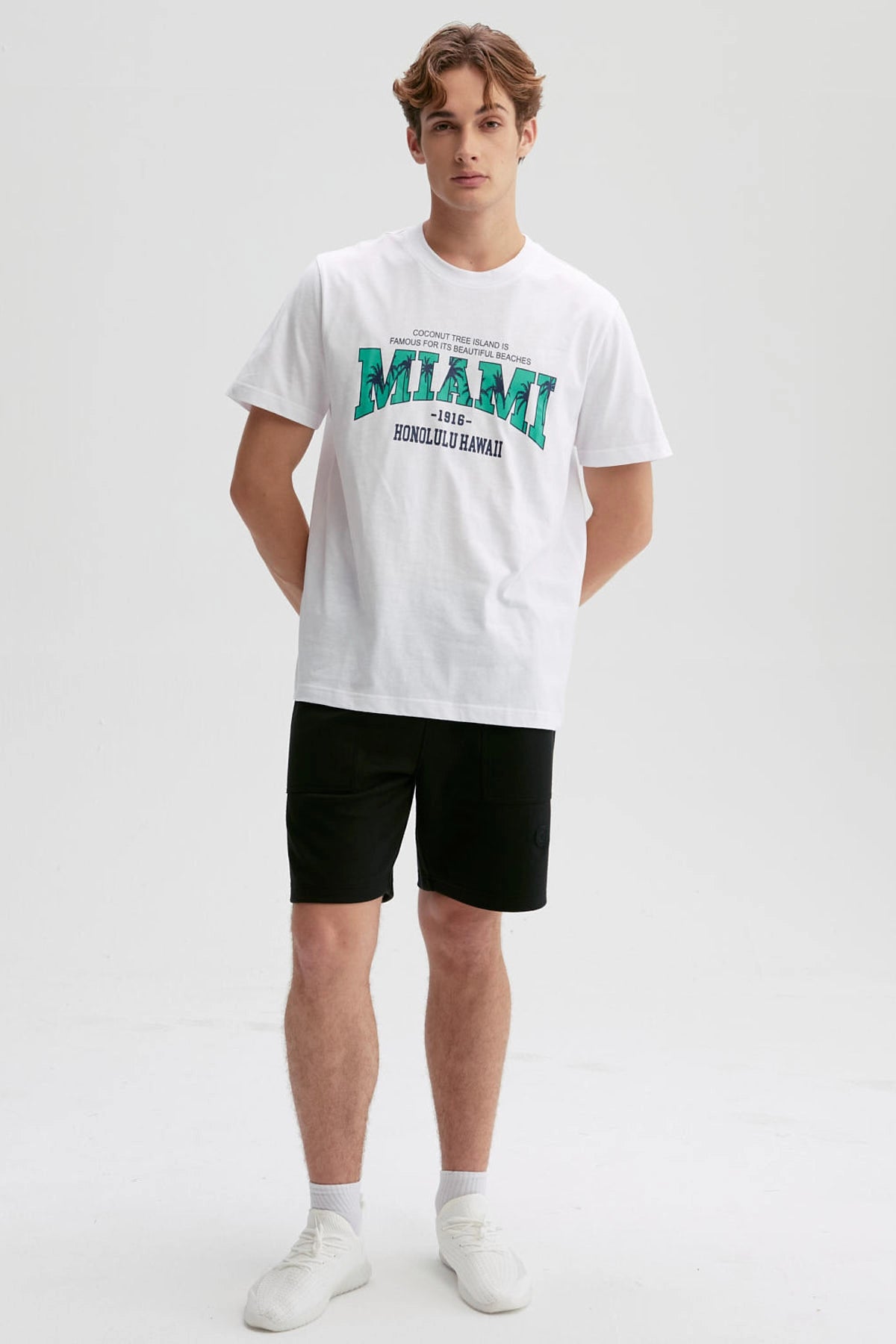 Polera Hombre Print Posicional Blanco