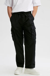 Pantalón Hombre Cargo Nylon Negro