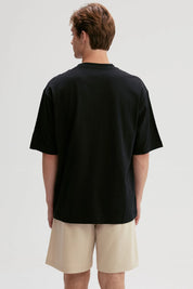Polera Hombre Print Central Negro