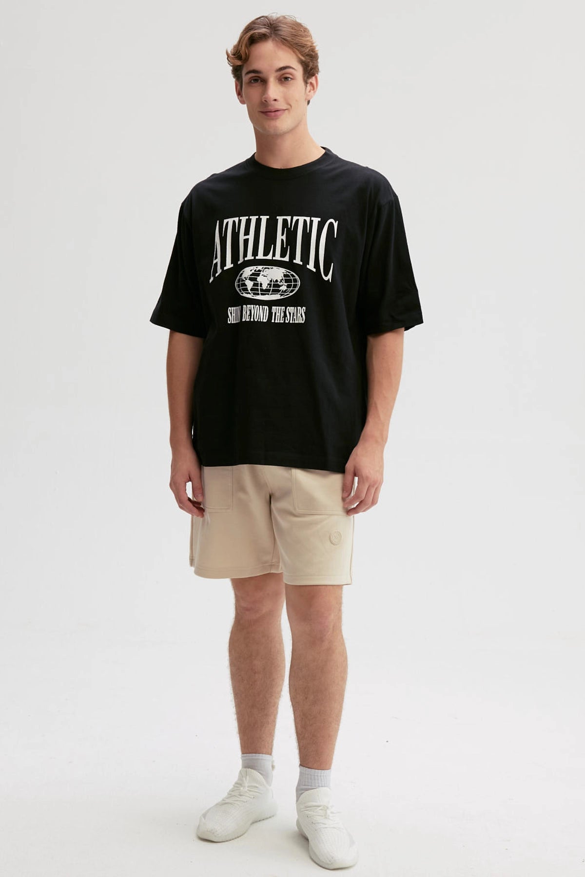 Polera Hombre Print Central Negro