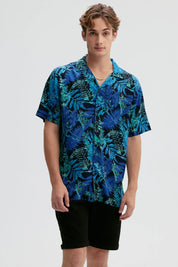 Camisa Hombre Guayabera Full Rapport Azul