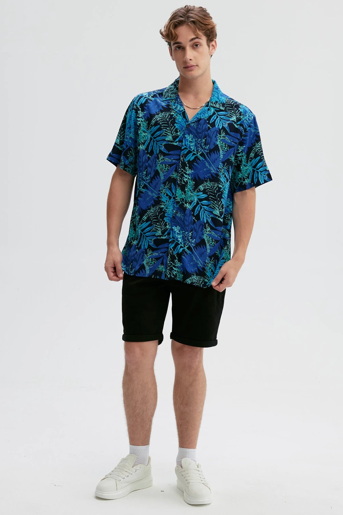 Camisa Hombre Guayabera Full Rapport Azul