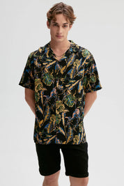 Camisa Hombre Guayabera Full Rapport Negro